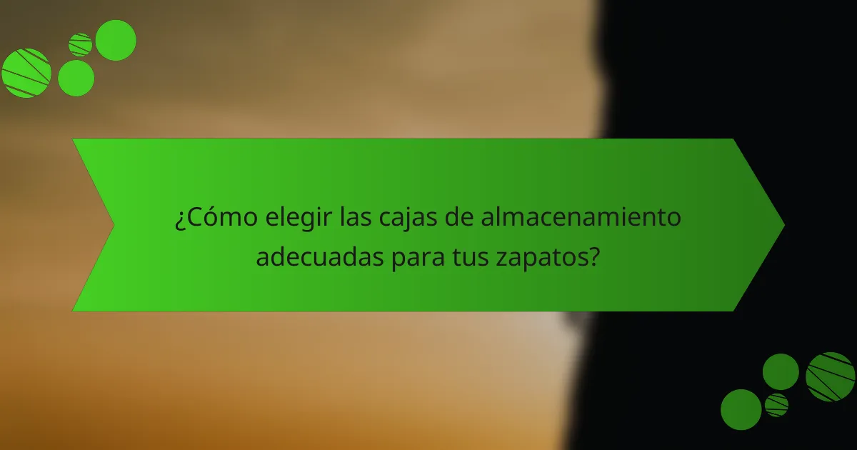 ¿Cómo elegir las cajas de almacenamiento adecuadas para tus zapatos?