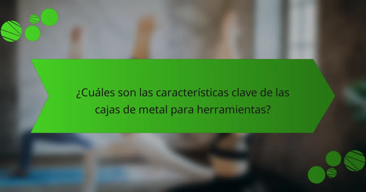 ¿Cuáles son las características clave de las cajas de metal para herramientas?