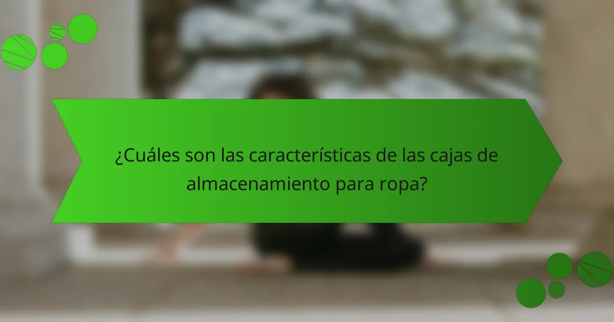 ¿Cuáles son las características de las cajas de almacenamiento para ropa?