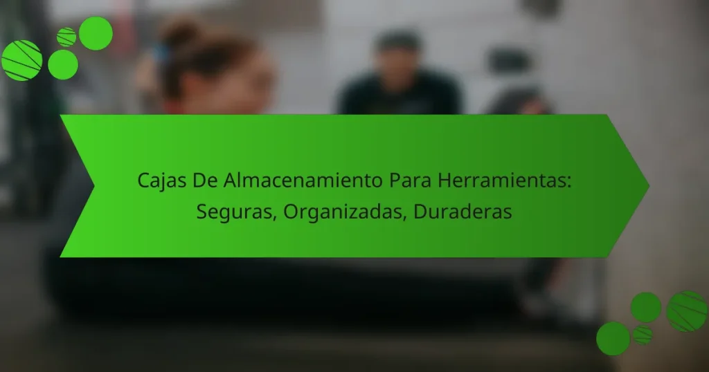 Cajas De Almacenamiento Para Herramientas: Seguras, Organizadas, Duraderas