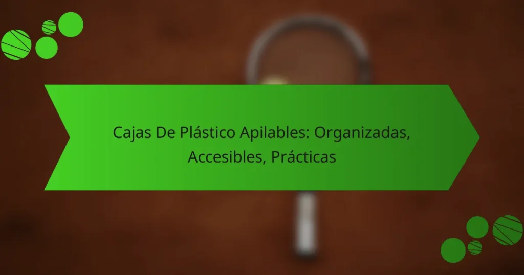 Cajas De Plástico Apilables: Organizadas, Accesibles, Prácticas