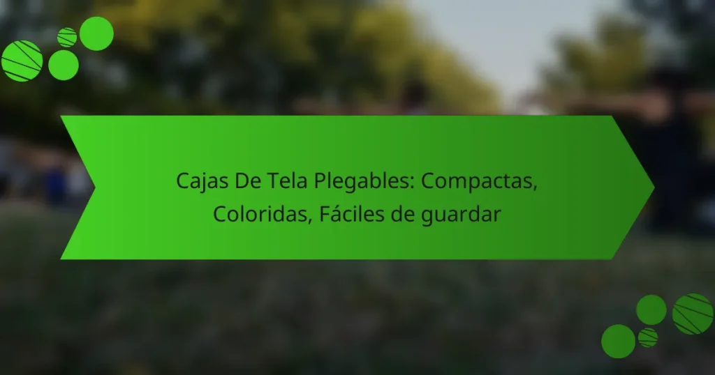 Cajas De Tela Plegables: Compactas, Coloridas, Fáciles de guardar