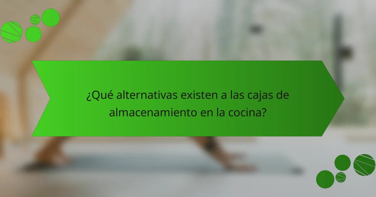 ¿Qué alternativas existen a las cajas de almacenamiento en la cocina?