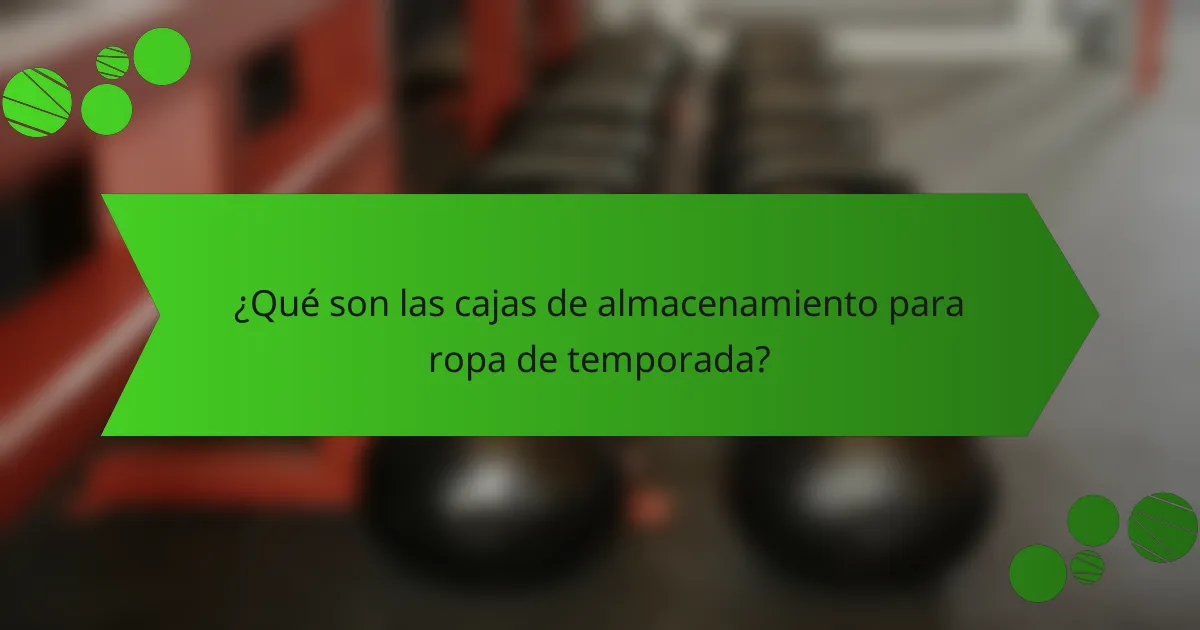 ¿Qué son las cajas de almacenamiento para ropa de temporada?